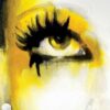 eye is zoomed in of illustration yellow face